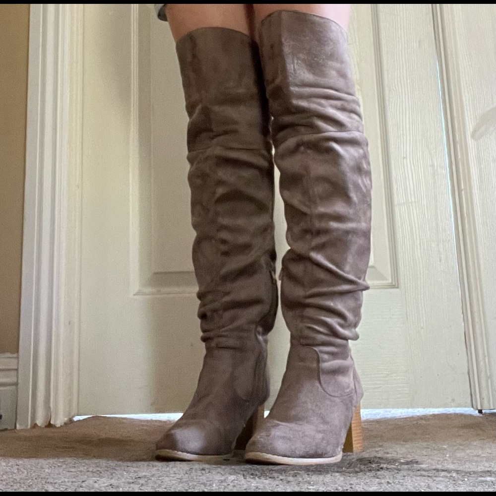 Brown Thigh High Boots